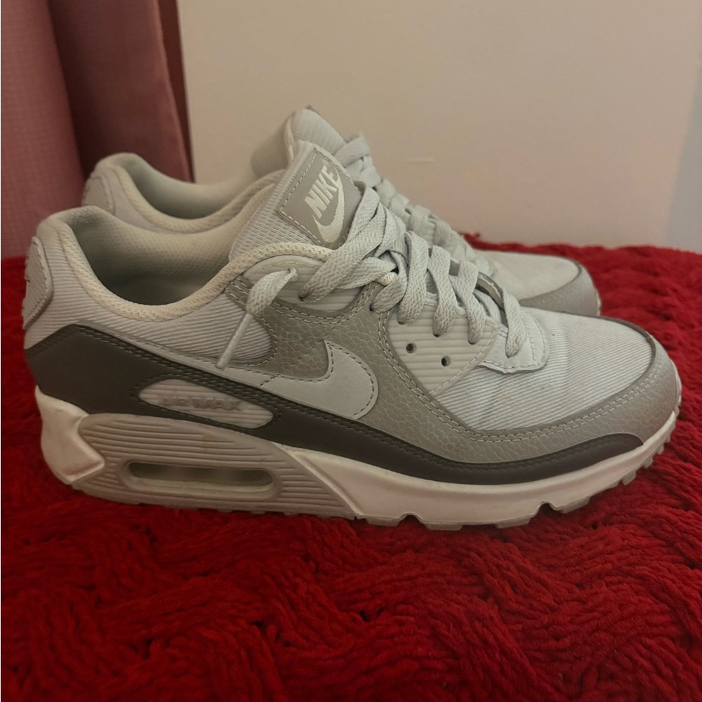 Nike Air Max 90. Size 7 in men’s. Color is phantom dust/light iron ore/sail